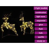 vidaXL LED jelene med 40 LED 2 pcs Toplo bela 64 x 42 x 15 cm PET | Shoptok.si