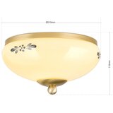 Orion plafonsko svetlo landhaus 1xE27/60W/230V, prečnik 21 cm, mesing/bež/plava | Eponuda.com