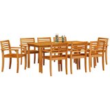  Vrtni set za objed 9 kom. Smeđa Čvrsto drvo akacije | shoptok.hr
