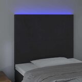  Posteljno vzglavje črno 100x5x118/128 cm žamet, (20793434) | Shoptok.si