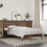 Maison Chic Posteljni okvir - Enojna postelja - Postelja za odrasle dimljeni hrast 90x200 cm inž. les in kovina-J8592, (21768901) | Shoptok.si