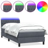 vidaXL Box Spring krevet s madracem tamno sivi 80x210 cm baršun | shoptok.hr