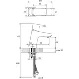 Ravak X070148 10° Free armatura za umivalnik črna | Shoptok.si