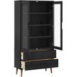  Vitrinski ormar od stakla Crna 90 x 35 x 175 cm | shoptok.hr