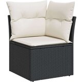  9-dijelni set vrtnih sofa s jastucima crni od poliratana | shoptok.hr