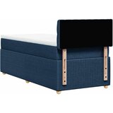  Krevet s oprugama i madracem plavi 100 x 200 cm od tkanine | shoptok.hr