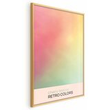  Plakat - Cherry Breeze - Pastel Gradient in Soft Retro Colors 40x60 Zlatni okvir | shoptok.hr