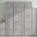 vidaXL Visoka komoda boja betona 70x42,5x185 cm od konstruiranog drva Cijene