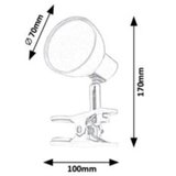 Rabalux noah, clip lamp, bela, led 5W Cene
