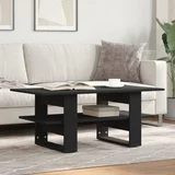 vidaXL Klubska mizica črna 102x55x42 cm inženirski les