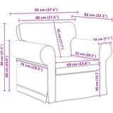SOFA Tamno siva 95 x 82 x 80 cm tkanina | shoptok.hr