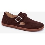 Zazoo Suede Lace-Up Shoes Barefoot Women's With Buckle Patches | Shoptok.si