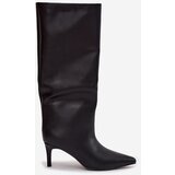Boto Women's Slip-On Insulated Boots on Heel Black Olive | ePonuda.com