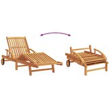  Ležaljka 2 pcs Bež 200 x 67 x 84 cm Čvrsto drvo akacije | shoptok.hr