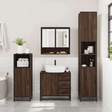 vidaXL 4-dijelni set kupaonskog namještaja boja smeđeg hrasta drveni | shoptok.hr
