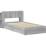  Okvir kreveta s pohranom s ladicama Siva Sonoma 90 x 190 cm | shoptok.hr