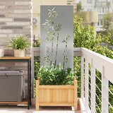  Privatnost u vrtu Cvjetni Srebrno 50 x 140 cm Pocinčani čelik | shoptok.hr