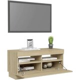 vidaXL TV omarica z LED lučkami sonoma hrast 80x35x40 cm | Shoptok.si
