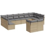  12-dijelni set vrtnih sofa od poliratana s jastucima bež | shoptok.hr