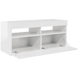 TV ormarić s LED svjetlima visoki sjaj bijeli 90x35x40 cm | Eponuda.ba