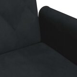  Dvosjed na razvlačenje s jastucima i tabureom crni baršunasti | shoptok.hr