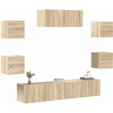  7-dijelni set TV ormarića boja hrasta sonome konstruirano drvo | shoptok.hr