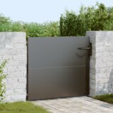 vidaXL Vrtna vrata Crna 105 x 100 cm Čelik s praškastim premazom | shoptok.hr