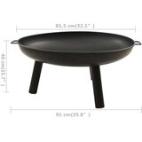 Posuda za vatru 67 5 x 58 x 22 5 cm čelična | shoptok.hr