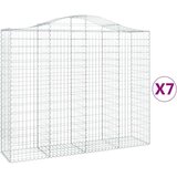  Obokane gabion košare 7 kosov 200x50x160/180cm pocinkano železo, (20758426) | Shoptok.si