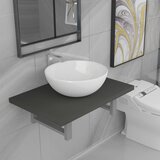 Maison Chic Dvodelni komplet kopalniškega pohištva - Kopalniški sestavi iz keramike siv, (21787236) | Shoptok.si