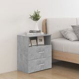 The Living Store Nočna omarica betonsko siva 50x32x60 cm - Nočna Omarica, (21432562) | Shoptok.si