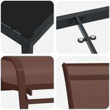  Vrtni set za objed 3 pcs Smeđa Textilene i čelik | shoptok.hr