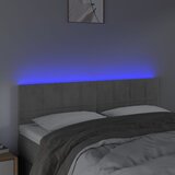  LED uzglavlje svjetlosivo 144x5x78/88 cm baršunasto | shoptok.hr
