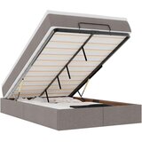 vidaXL Otomanski okvir kreveta s madraca smeđesivi 120x200cm tkanine | shoptok.hr