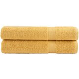 vidaXL Premium brisače 2 kosa zlata 100x200 cm 600 gsm 100 % bombaž Cene