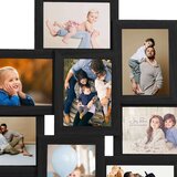 vidaXL Foto okvir za 10x(10x15 cm) fotografij črn MDF | Shoptok.si