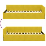  Kutni okvir kreveta Žuta 90 x 200 cm Baršun | shoptok.hr