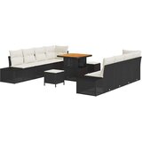  Sjedeća garnitura za vrt Crna 80 x 80 x 71 cm Poli ratan | shoptok.hr