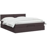  Krevet od pjene s madracem i LED-om Tamno smeđa 160 x 200 cm - Tamno smeđa 160 x 200 cm Dizajn s rombovima | shoptok.hr