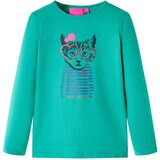 vidaXL Dječja majica dugih rukava jarkozelena 128 | shoptok.hr