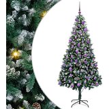 vidaXL Umestno božično drevo Zelena 210 cm PVC, jeklo in plastika, (5000066276) | Shoptok.si