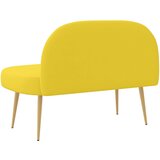  Oblikovana klupa s naslonjačem Svjetložuta 110 x 60 x 76 cm | shoptok.hr