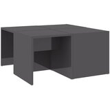 The Living Store Klubske mizice 4 kosi visok sijaj sive 33x33x33 cm iverna pl. - Klubska Mizica, (21421282) | Shoptok.si