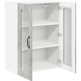 vidaXL Stenska kuhinjska omarica z vrati Betonsko siva 60 x 31 x 80 cm | Shoptok.si