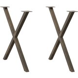 vidaXL noge jedilne mize v obliki črke x 2 kosa 80x(72-73) cm jeklo, (21828256) | Shoptok.si
