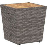  3-delni vrtni bistro set s blazinami sivo poli ratan, (22015373) | Shoptok.si