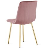 Libra stolica - ružičasti baršun / zlatne noge x 1 | shoptok.hr