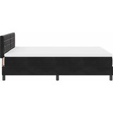  LED Box Spring Krevet s madracem Crna 140 x 190 cm Baršun | shoptok.hr