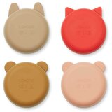 Liewood set štirih skledic iz silikona iggy apple red/tuscany rose multi mix | Shoptok.si
