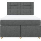  Krevet s oprugama i madracem tamnosivi 140x190 cm od tkanine | shoptok.hr